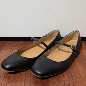 Black Mary Jane Flats